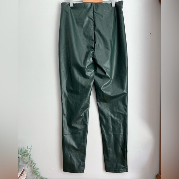 Limited Collection Dark Green Faux Leather Pants - Picture 2 of 6